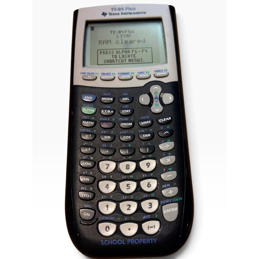 Texas Instruments TI-84 Plus Graphing Calculator Yellow Black No Case